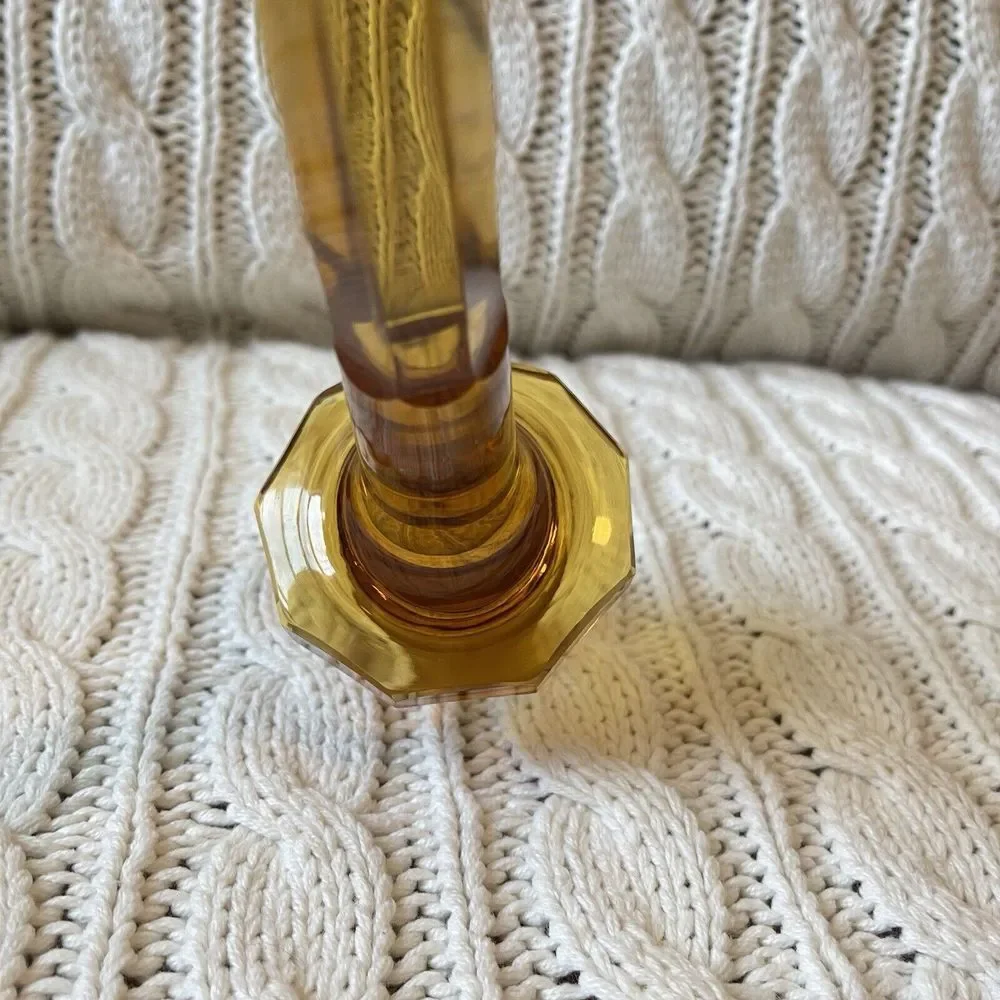 MOSER Decanter Stopper Replacement AMBER Vintage‎ Glass Bohemian 11